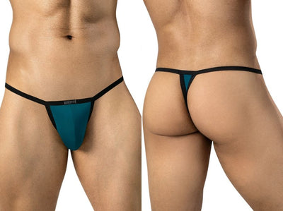 Clever Moda 26161 Men's Underwear Boreas Sleek Thongs Color Petrol Blue