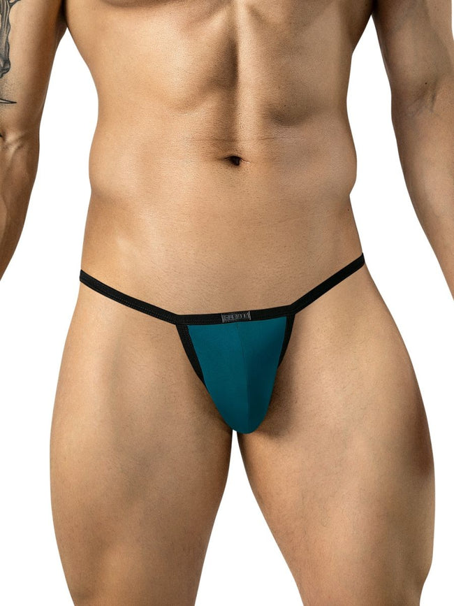 Clever Moda 26161 Men's Underwear Boreas Sleek Thongs Color Petrol Blue