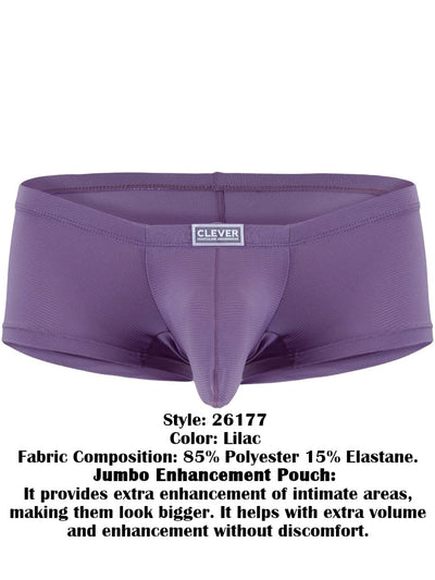 Clever Moda 26177 Men's Underwear Cronos Trunks Color Lilac