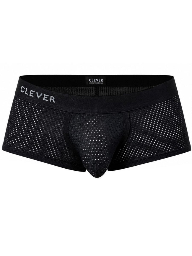 Clever Moda 26184 Men's Underwear Ulises Trunks Modern Comfort Color Black