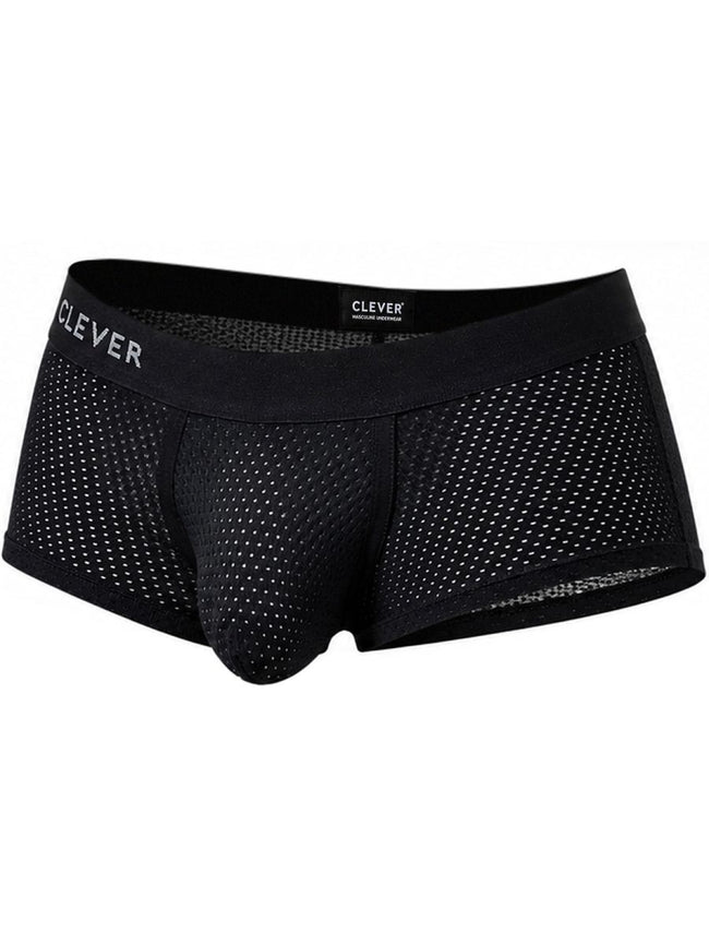 Clever Moda 26184 Men's Underwear Ulises Trunks Modern Comfort Color Black