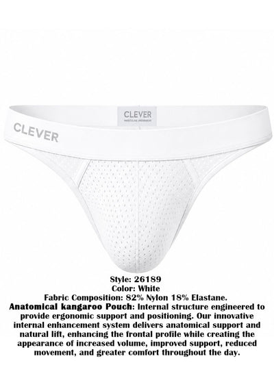 Clever Moda 26189 Men's Underwear Ulises Thongs Color White
