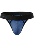 Clever Moda 26191 Men's Underwear Ulises Sleek Thongs Color Steel Blue