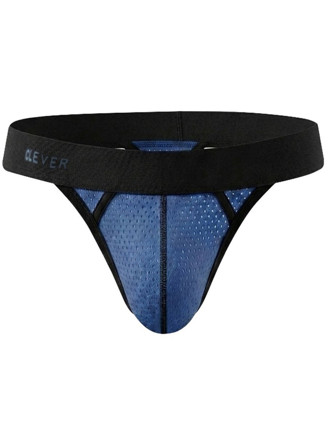 Clever Moda 26191 Men's Underwear Ulises Sleek Thongs Color Steel Blue