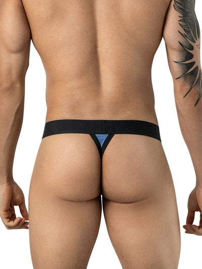 Clever Moda 26191 Men's Underwear Ulises Sleek Thongs Color Steel Blue