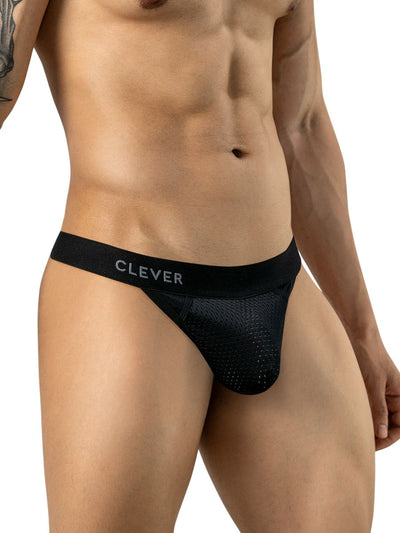 Clever Moda 26192 Men's Underwear Ulises Thongs Stylish Ergonomic Fit Color Black