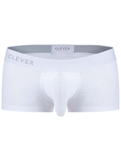 Clever 26207 Men's Underwear Mompox Trunks Sleek Ergonomic Fit Color White