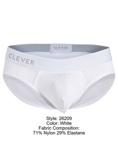 Clever 26209 Men's Underwear Salento Briefs for Everyday Comfort and Support Color White