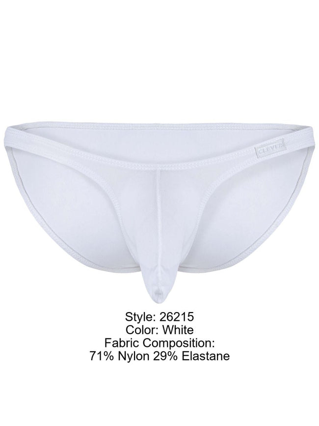 Clever 26215 Men's Underwear Cocuy Sleek Low Rise Briefs Color White