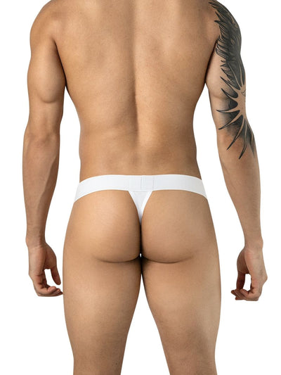 Clever 26219 Men's Underwear Marsella Thongs for Sleek Minimalist Comfort Color White