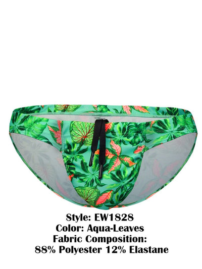 ErgoWear EW1828 FEEL SW Swim Bikini Color Aqua-Leaves