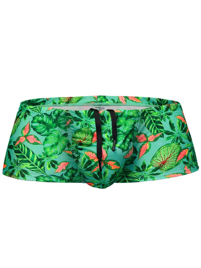 ErgoWear EW1829 FEEL SW Swim Trunks Color Aqua-Leaves