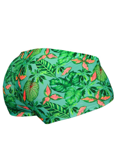 ErgoWear EW1829 FEEL SW Swim Trunks Color Aqua-Leaves
