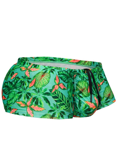 ErgoWear EW1829 FEEL SW Swim Trunks Color Aqua-Leaves