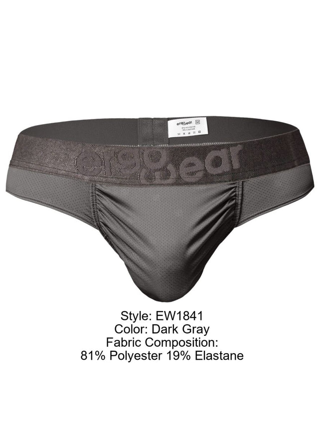 ErgoWear EW1841 Men's Underwear FEEL SE Sleek Ergonomic Thong Color Dark Gray