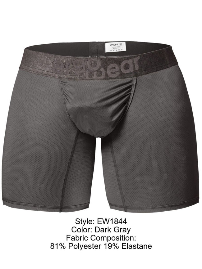 ErgoWear EW1844 Men's Underwear FEEL SE Boxer Briefs for Superior Support Color Dark Gray