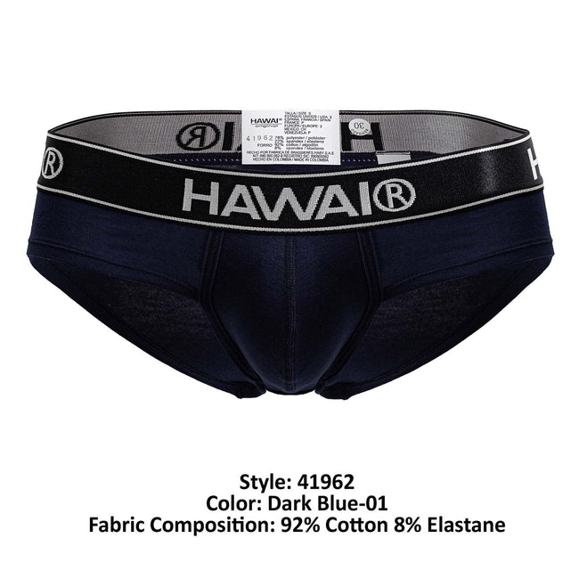 HAWAIR 41962 Cotton blend Briefs Color Dark Blue-01