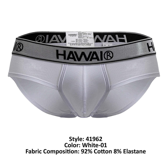 HAWAIR 41962 Cotton blend Briefs Color White-01