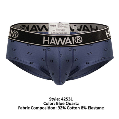 HAWAIR 42531 Cotton blend Briefs Color Blue Quartz
