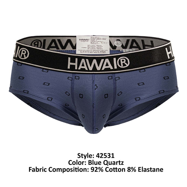 HAWAIR 42531 Cotton blend Briefs Color Blue Quartz