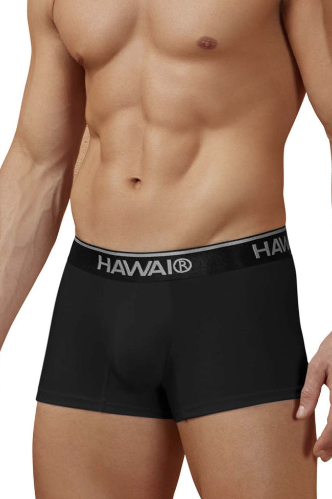 HAWAIR 4986 Cotton blend Trunks Color Black-01