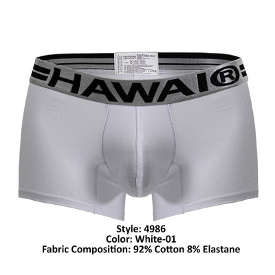 HAWAIR 4986 Cotton blend Trunks Color White-01