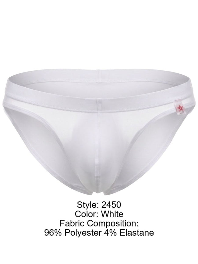 JOR 2450 Men's Underwear Invisible Briefs Sleek Comfort Color White