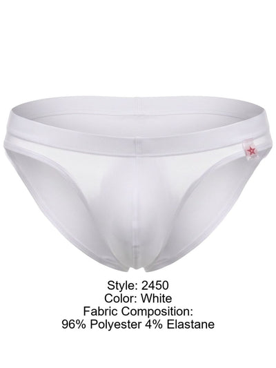 JOR 2450 Men's Underwear Invisible Briefs Sleek Comfort Color White