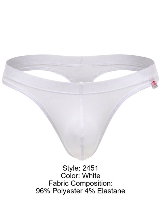 JOR 2451 Men's Underwear Invisible Sleek Thongs Color White