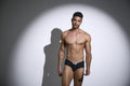 JUSTIN+SIMON XSJ13 Cheeky Bulge Boxer Color Peach Black