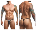 JUSTIN+SIMON XSJBU02 Bulge Thongs Color Black Mesh