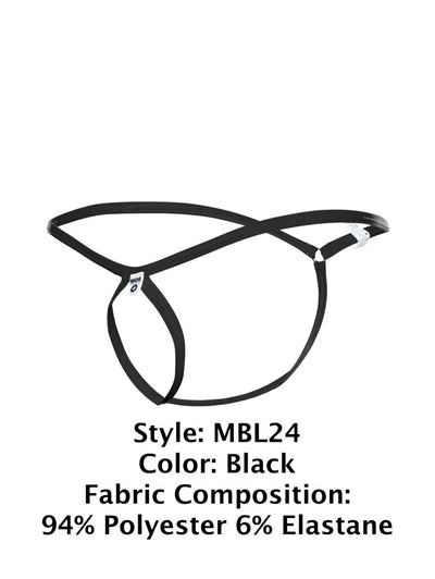 MaleBasics MBL24 Tear Drop Thongs Color Black