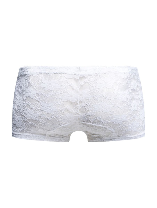 MaleBasics MBL78 Lace Trunks Color White Lace