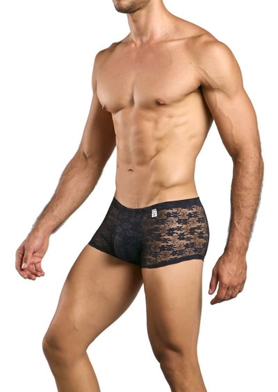 MaleBasics MBL84 Classic Pouch Trunks Color Black Lace
