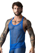 Male Power 110-11C Fishnet 2 Tank Top Color Royal