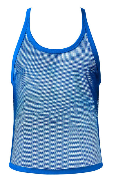 Male Power 110-11C Fishnet 2 Tank Top Color Royal