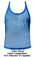 Male Power 110-11C Fishnet 2 Tank Top Color Royal