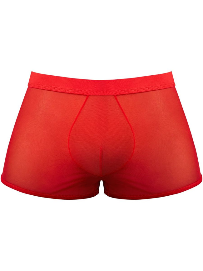 Male Power 145-307 Mesh 2 Mini Short Trunks Color Red