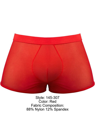 Male Power 145-307 Mesh 2 Mini Short Trunks Color Red