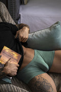 Male Power 150-308 Eco Cozy Pouch Short Trunks Color Green
