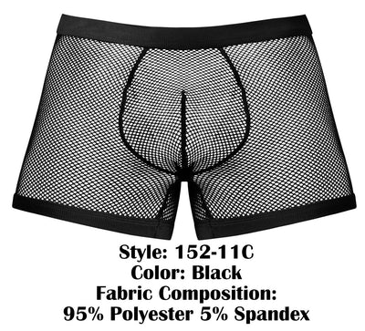 Male Power 152-11C Fishnet 2 Pouch Short Color Black