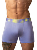 Male Power 161-306 So Comfy Gingham Boxer Brief in Purple Color Purple