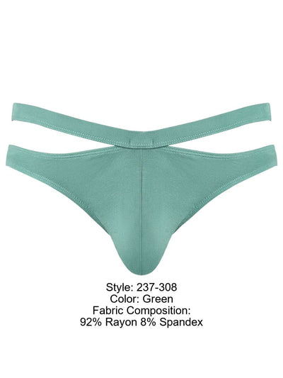 Male Power 237-308 Eco Cozy Cutout Thong Color Green