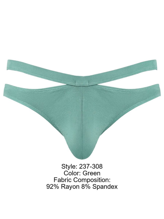 Male Power 237-308 Eco Cozy Cutout Thong Color Green