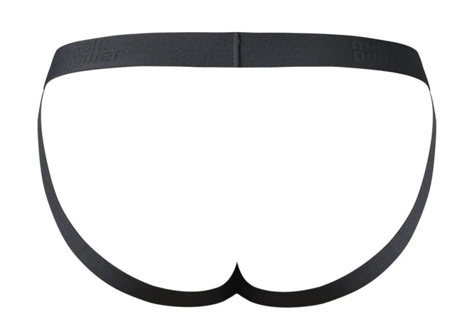 Male Power 348-304 Open Ended Jock Open Front Elastic Cock Ring Color Black