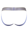 Male Power 350-306 So Comfy Gingham Jockstrap in Purple Color Purple