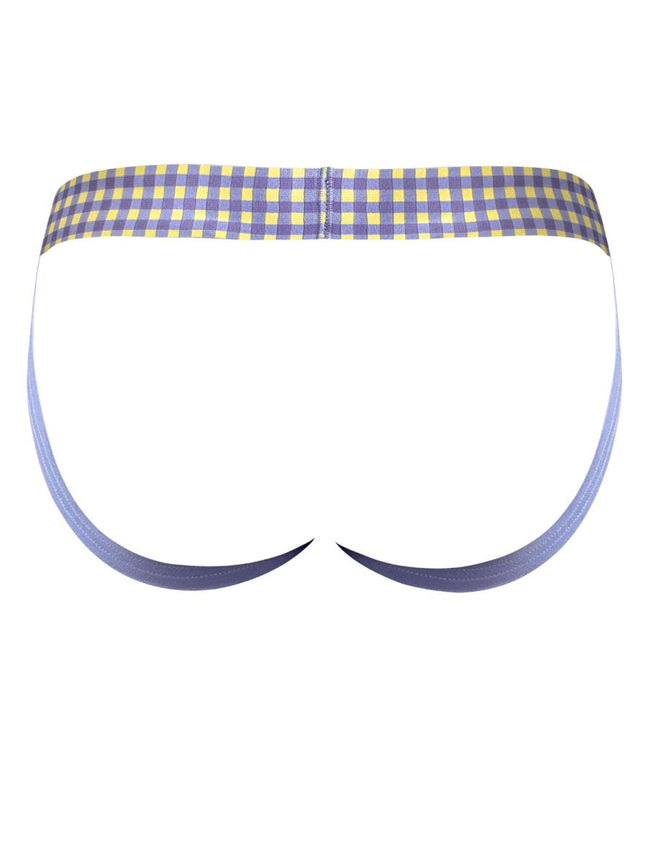 Male Power 350-306 So Comfy Gingham Jockstrap in Purple Color Purple