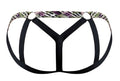 Male Power 351-303 Gridlocked Strappy Ring Jock Color Printed