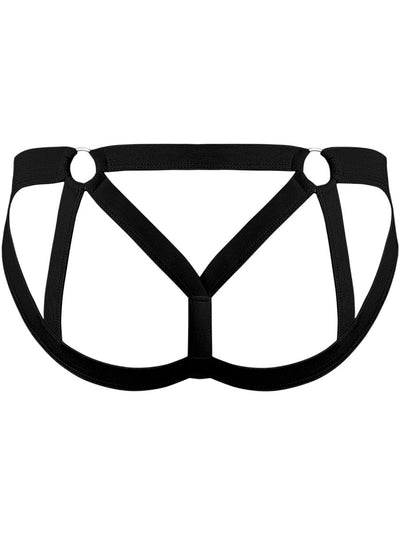Male Power 352-307 Mesh 2 Strappy Ring Jockstrap Color Black