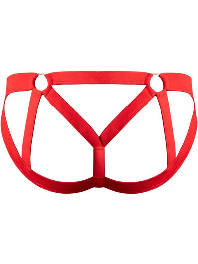 Male Power 352-307 Mesh 2 Strappy Ring Jockstrap Color Red